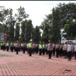 Polres Langkat Laksanakan pengamanan Kunjungan Anies Rasyid Baswedan di Gedung MABMI, Kabupaten Langkat