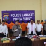 Polres Langkat Rilis 6 Kg Sabu dan 1,3 Kg Ganja 