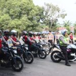 Kapolres Langkat Hadiri Keberangkatan Logistik Pemilu 2024 KPU Kabupaten Langkat ke PPK