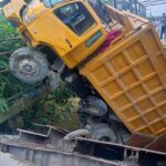 Titi Besi Batang Serangan Ambruk Tidak Ada Korban Jiwa, Pengguna Jalan Diarahkan Melintasi Jembatan Darurat